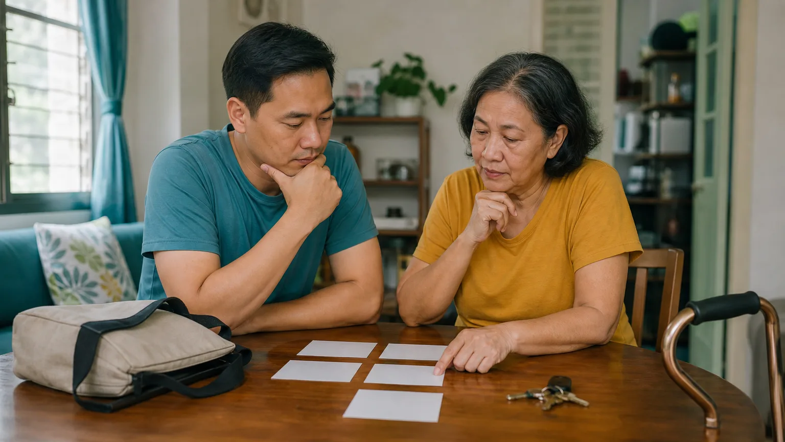 Family comparing practical physiotherapy care options
