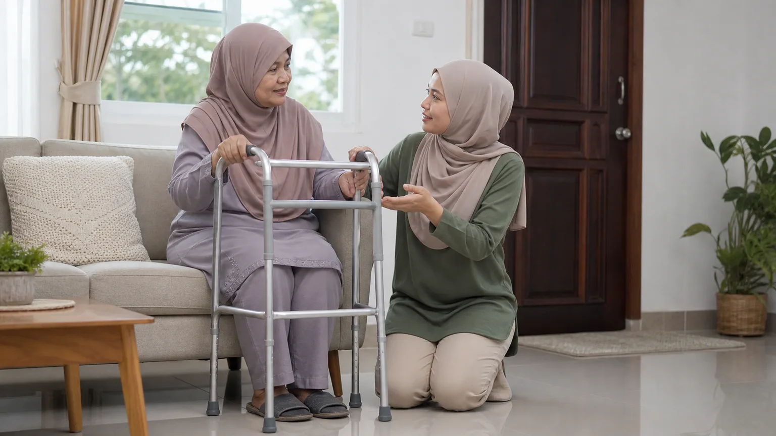 Warga emas Melayu Malaysia bersedia untuk pemulihan di rumah selepas keluar hospital